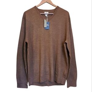 Men's Brown V-Neck Sweater